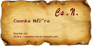 Csonka Nóra névjegykártya