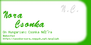 nora csonka business card